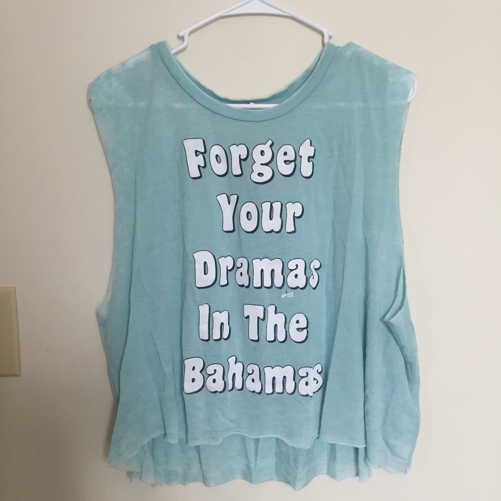 NWT EXPRESS Blue Cute Tank Top